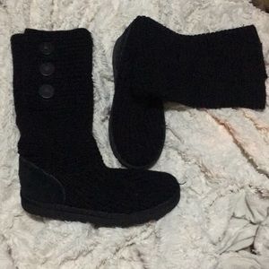 Black crochet UGGS